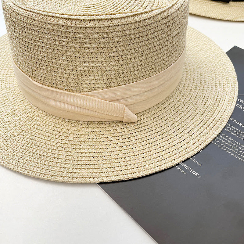 Popular Foldable Straw Hat British-Style Wide Brim Sun Hat