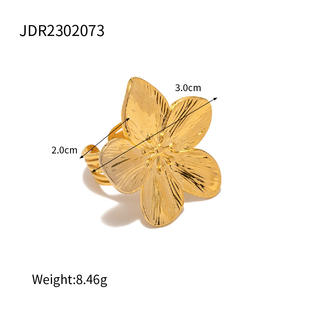 Flower Metal Open Ring