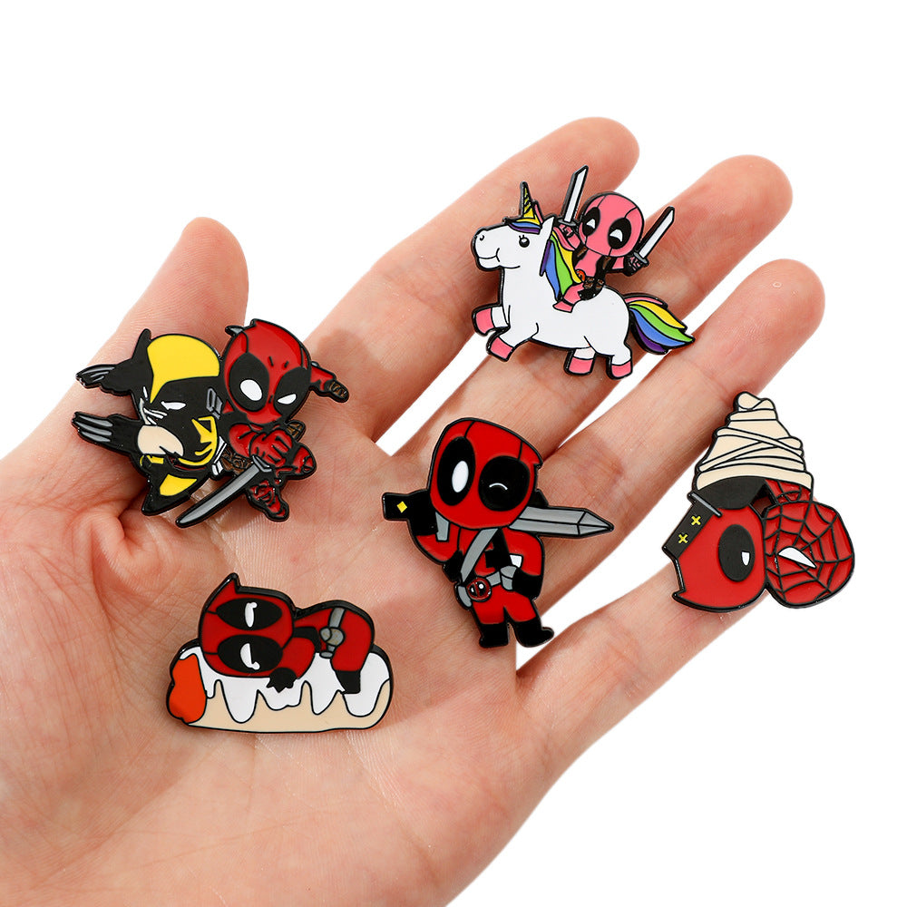 Cartoon Anime Metal Brooch