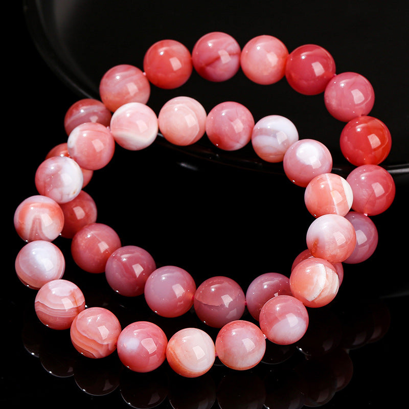 Natural optimized rouge agate bracelet