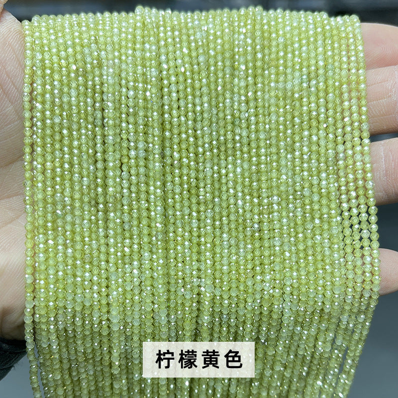 Slice zircon loose beads beads round beads