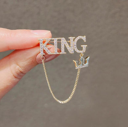 Fringed King Alphabet Brooch