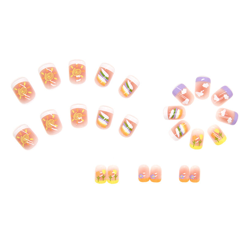 Candy Gradient Summer Nails