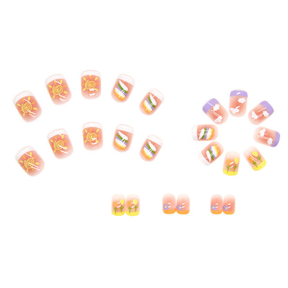 Candy Gradient Summer Nails