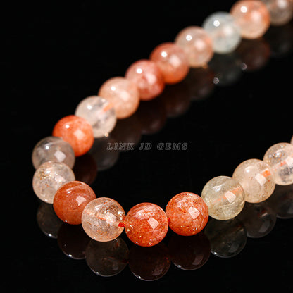 Natural arushite loose beads gold dot sunstone round beads