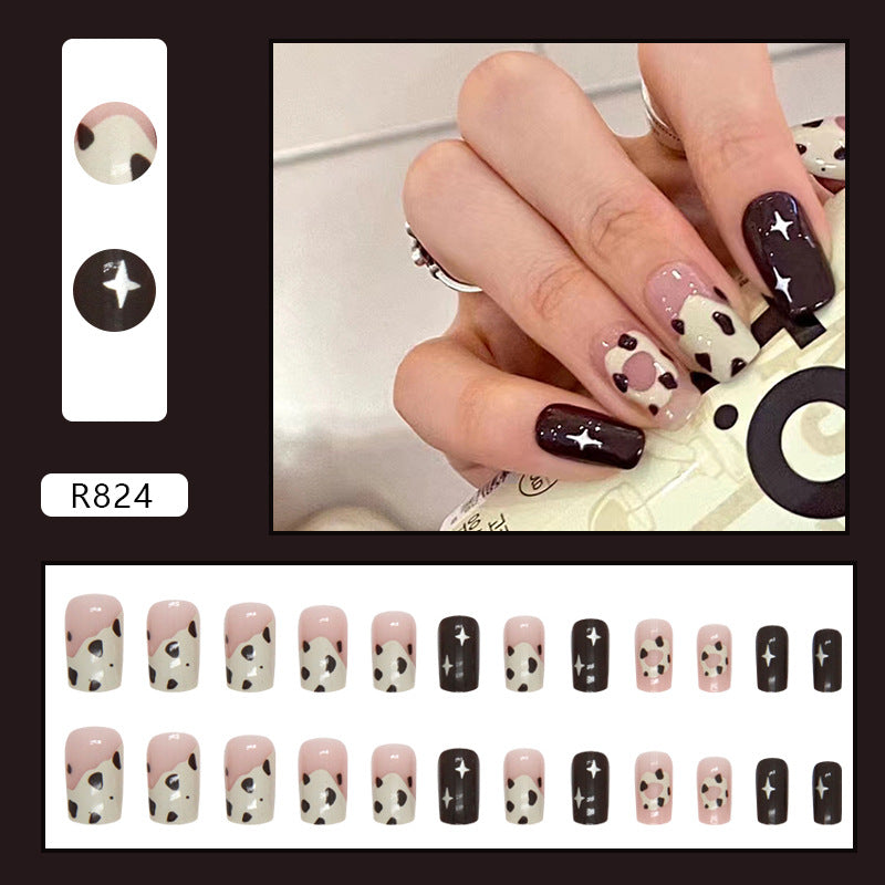 Chocolate Donut Autumn Winter Fake Nails