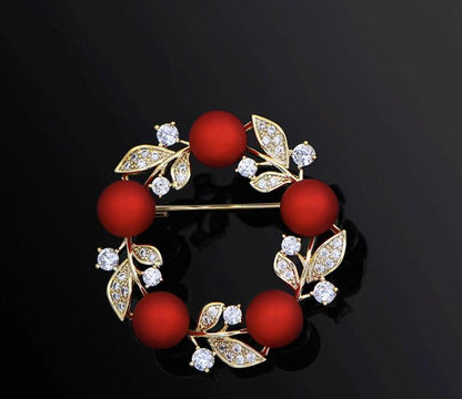 Red brooch