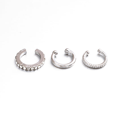 Small ear clip three-piece set