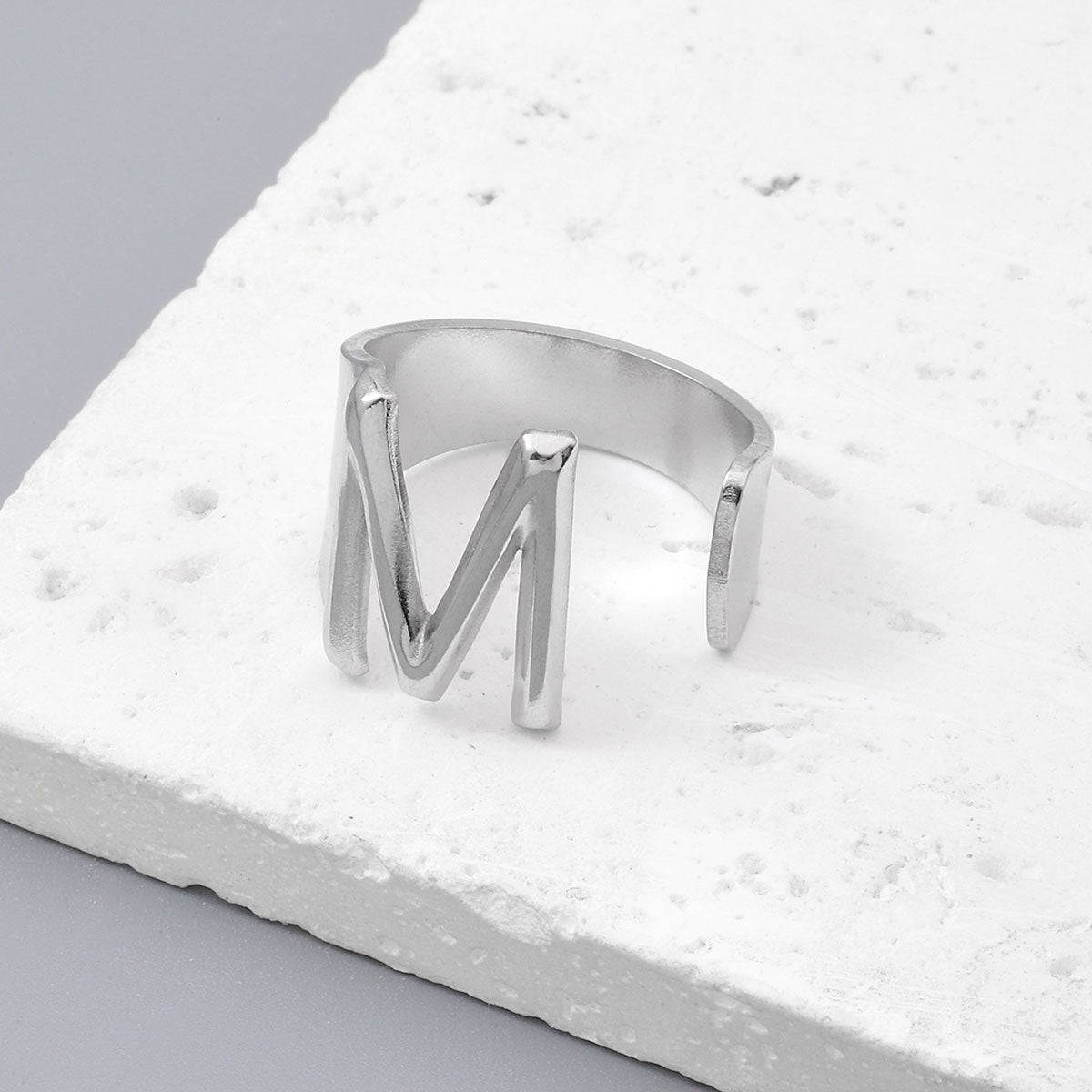 Titanium steel 26 English letter ring