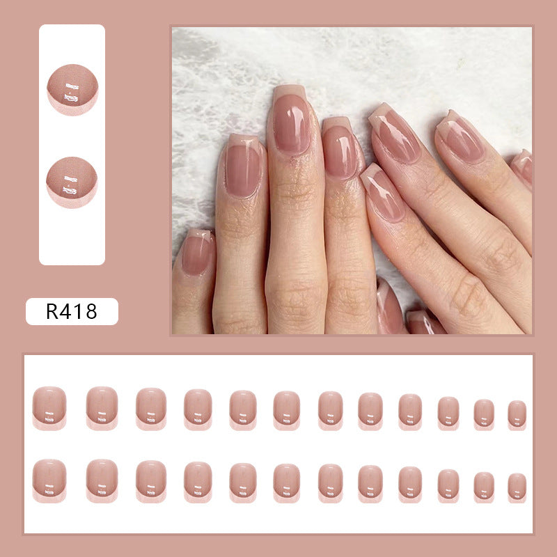 Minimalist Pink Transparent Wearable Nail Stickers