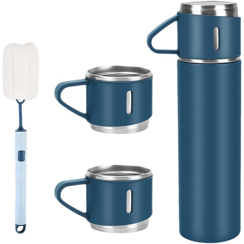 A cup of three-lid thermos cup gift set cup