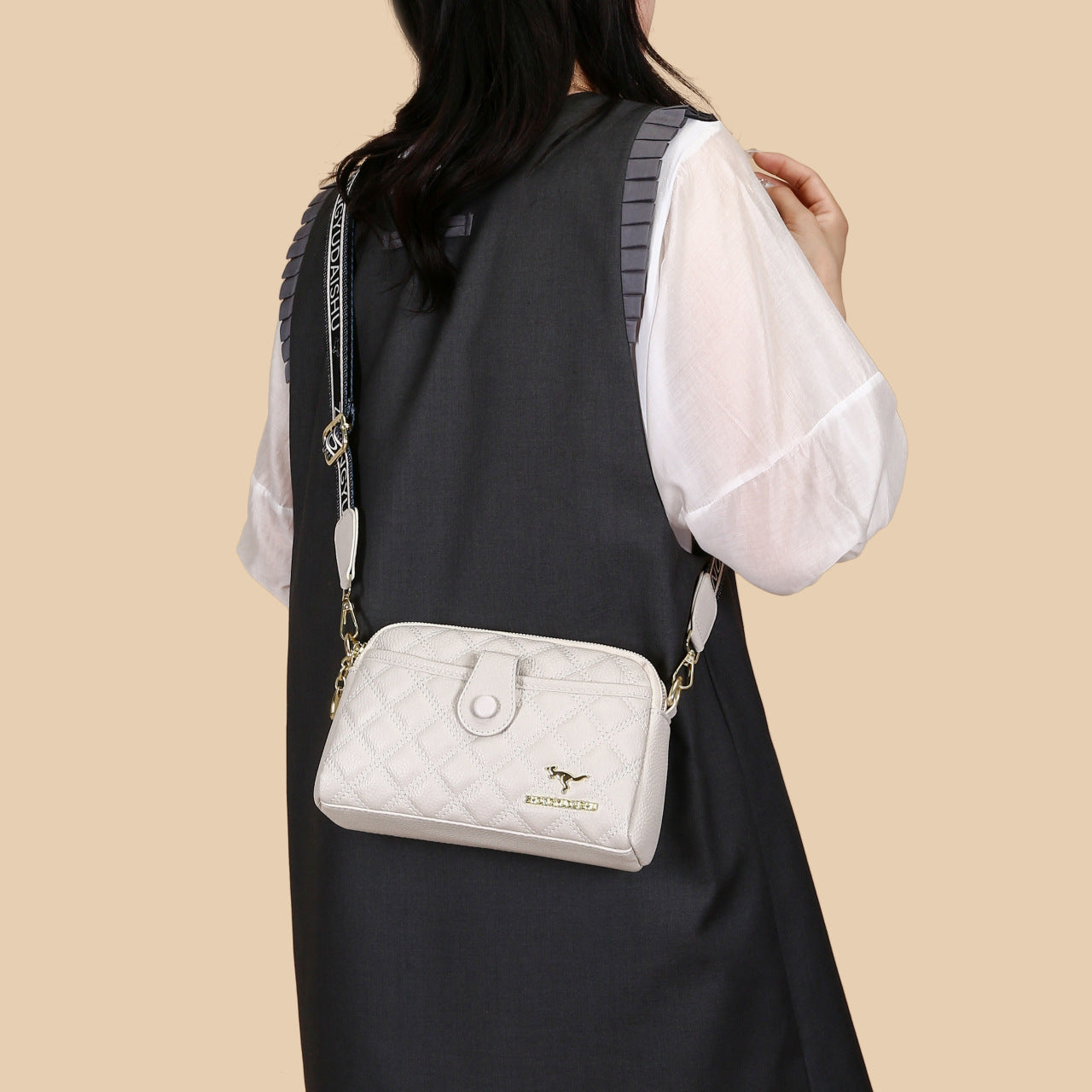 Versatile light luxury textured shoulder bag