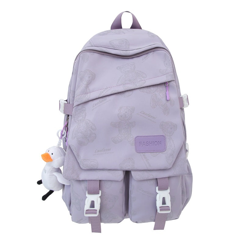 Nylon water-repellent backpack for junior high school students