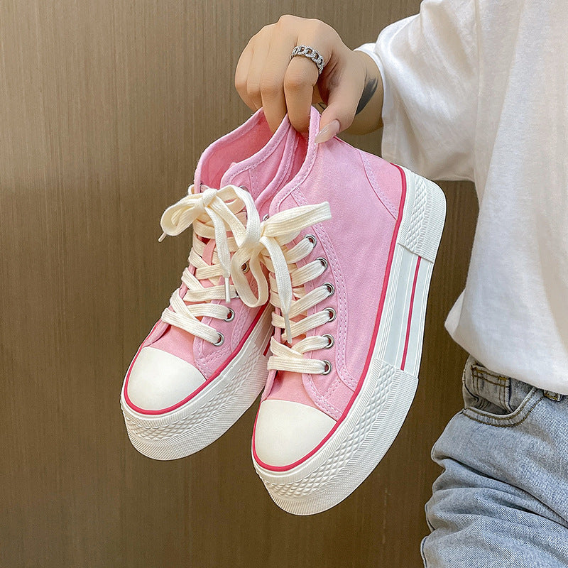 Women's high top canvas shoes