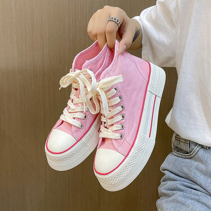 Women's high top canvas shoes