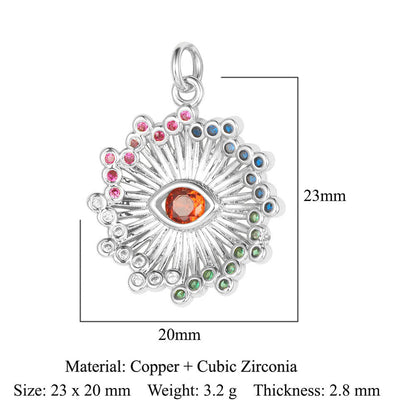 Evil Eye Copper Zircon Pendant