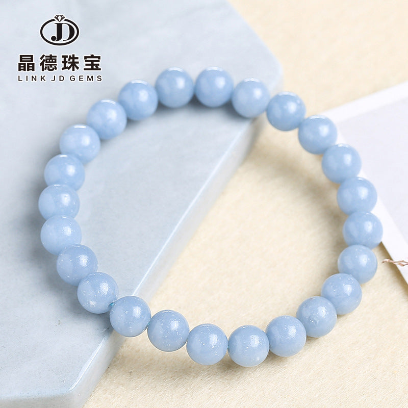 Simple single circle bluestone bracelet DIY beads