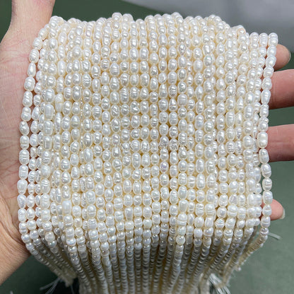 4-5Mm natural threaded freshwater pearl