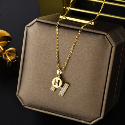 H letter necklace fashion