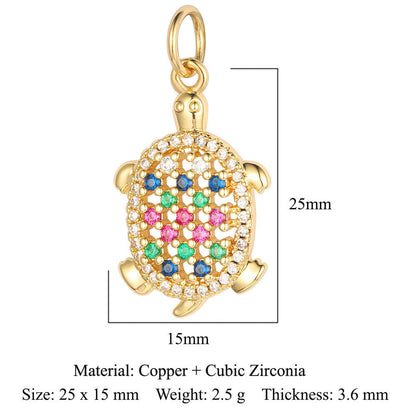 Colgante de collar con cruz de virgen de cobre y circonita 