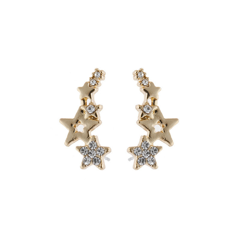 Zircon star stud earrings trend