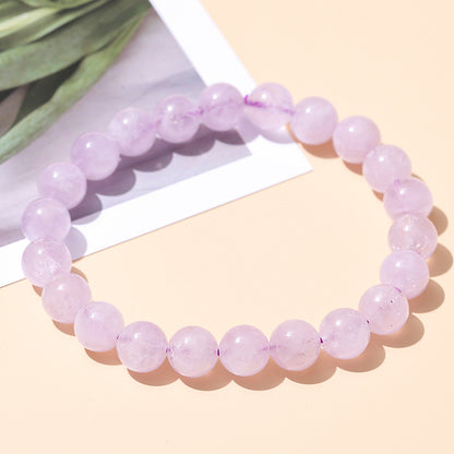 Natural light purple jade bracelet