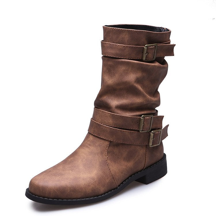 Size 35-43 long boots thick heel