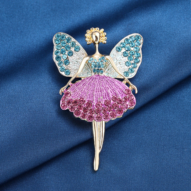 Cute angel brooch full of diamonds