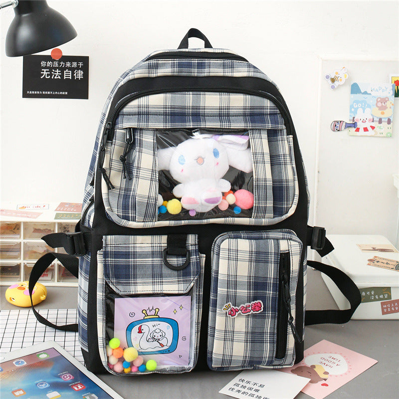 fashion 4-piece large capacity student backpack