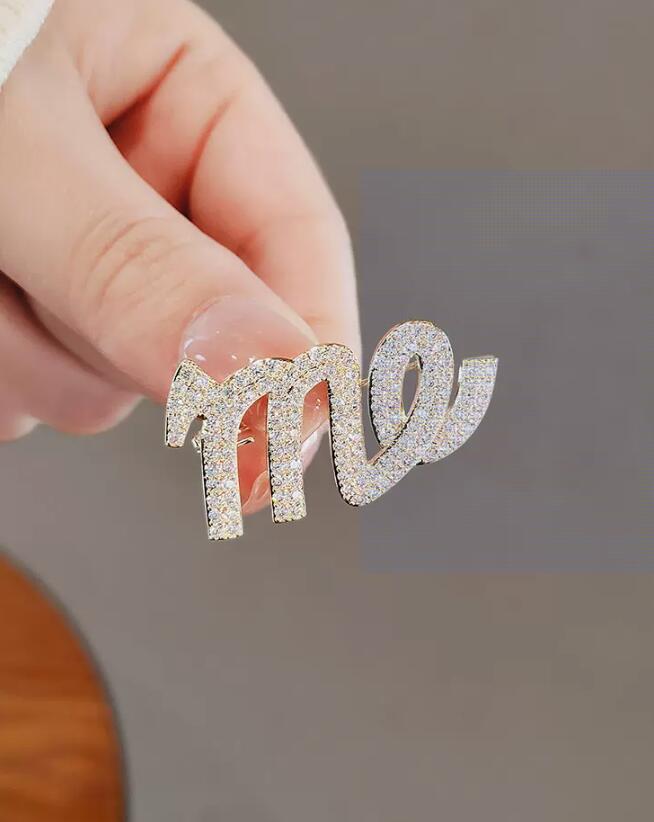 Letter ME Brooch