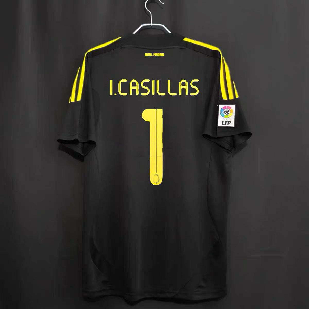 11-12 Real Yellow Black Retro 1 Casillas GK Jersey