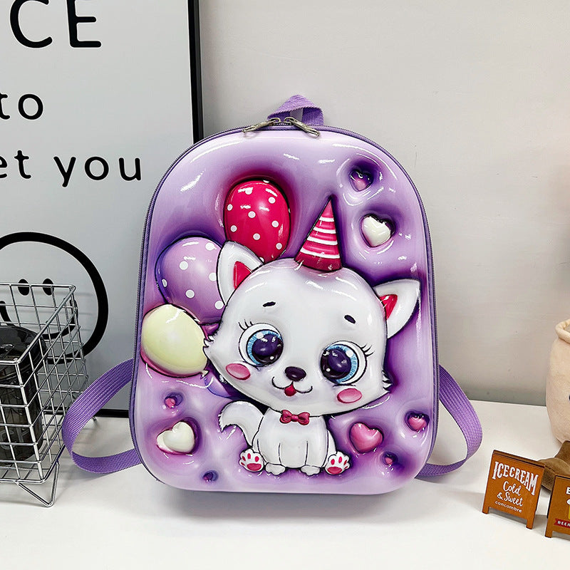 Cute eggshell bag kindergarten baby school bag