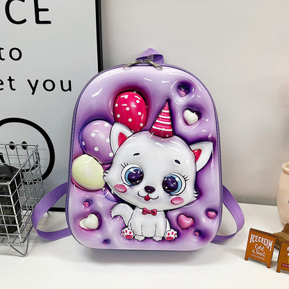 Cute eggshell bag kindergarten baby school bag