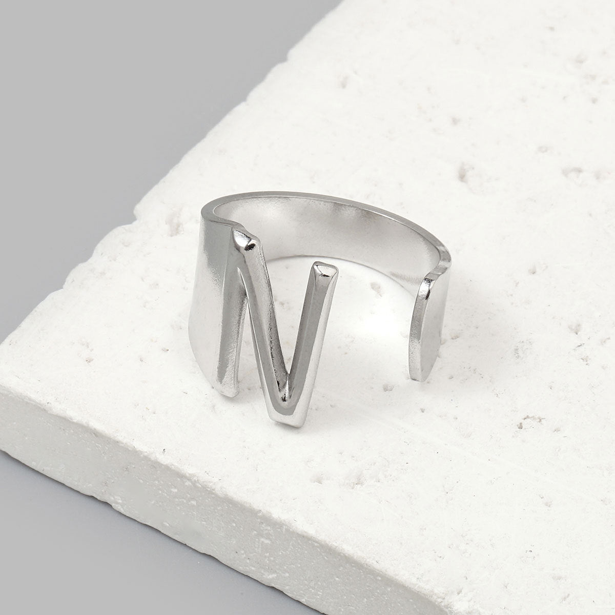 Titanium steel 26 English letter ring