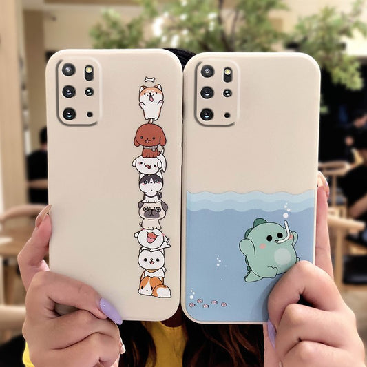 Samsung S20 Plus Liquid Silicone Cute Pet Case