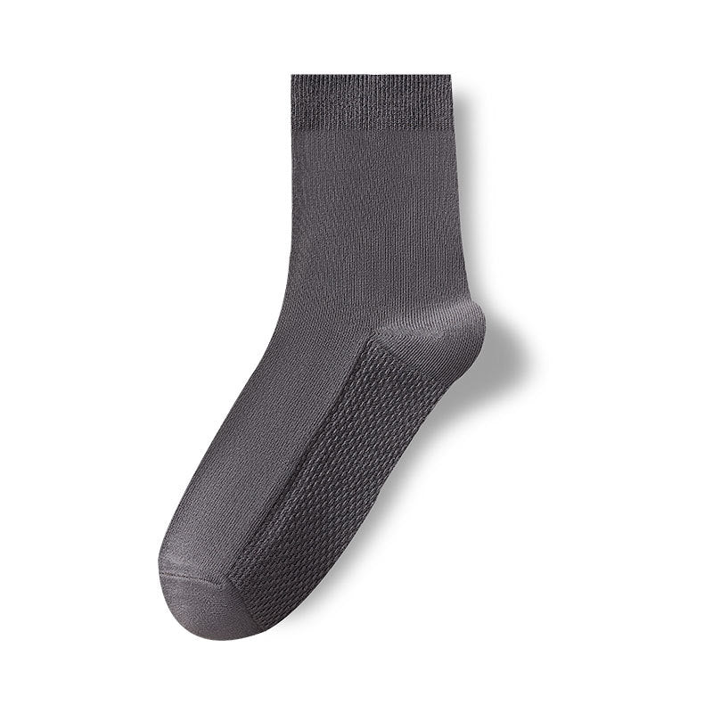 Spring-Autumn Cotton Anti-Odor Men's Mid-Calf Socks