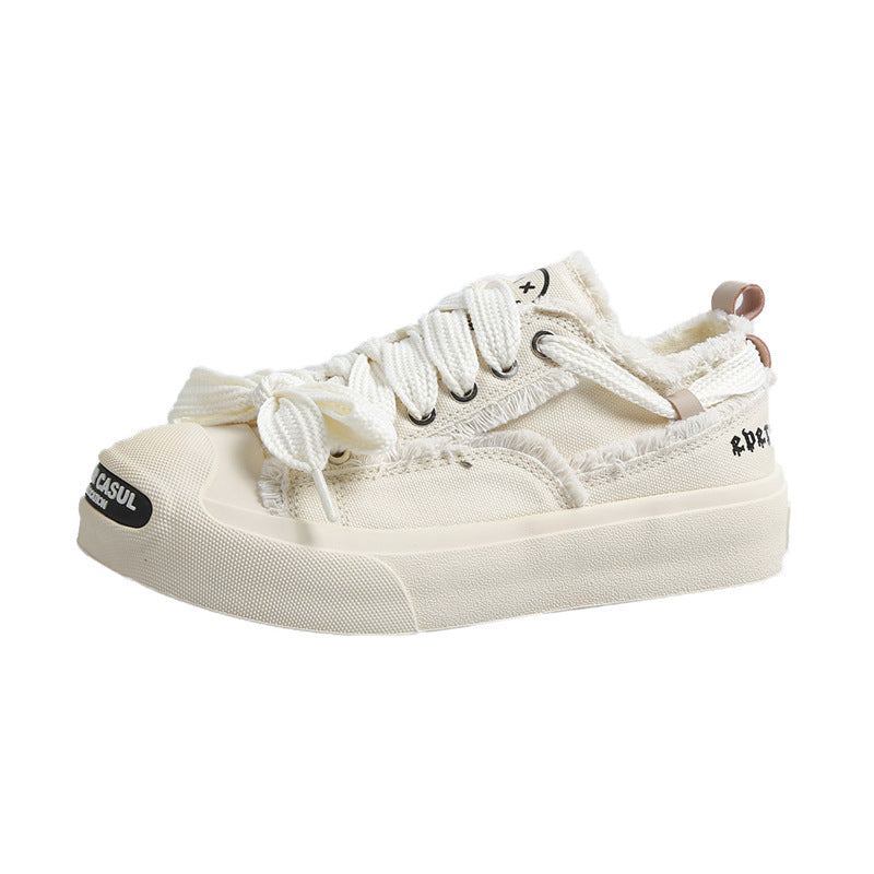 New style open smile trend casual canvas shoes