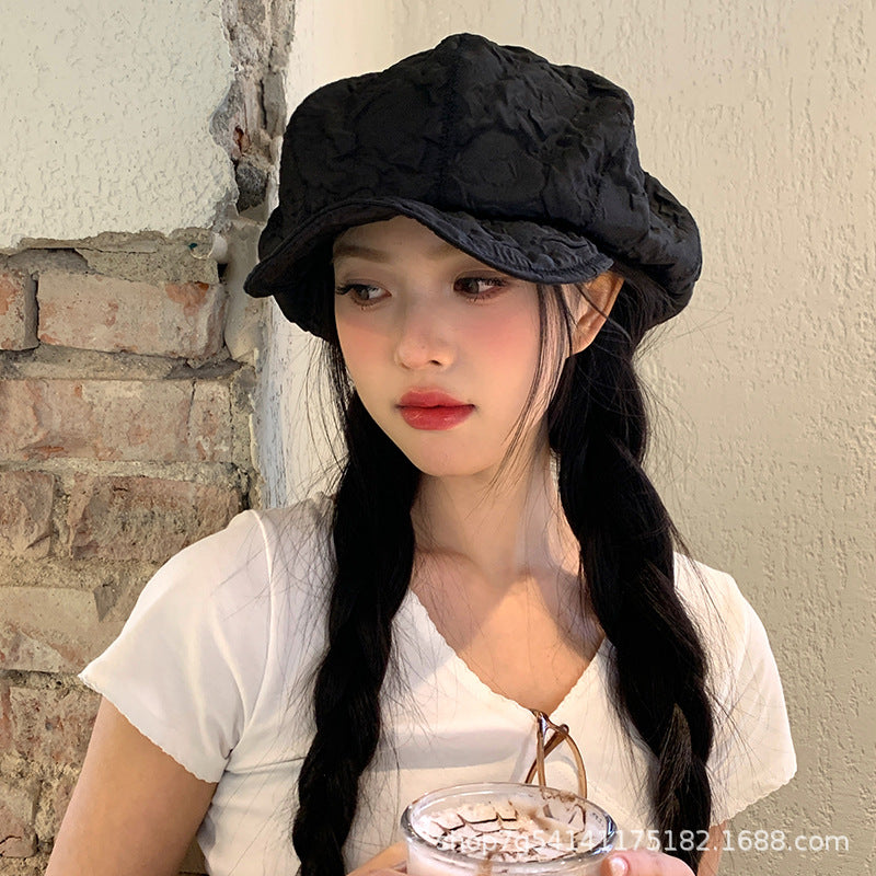 Black Ruched Beret