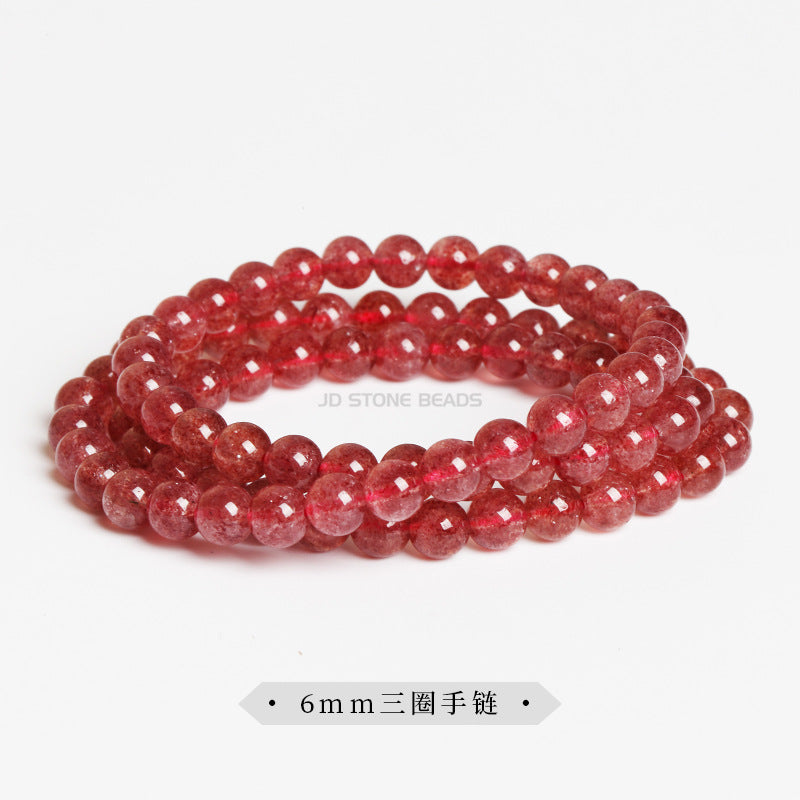 Pigeon Blood Strawberry Crystal Bracelet