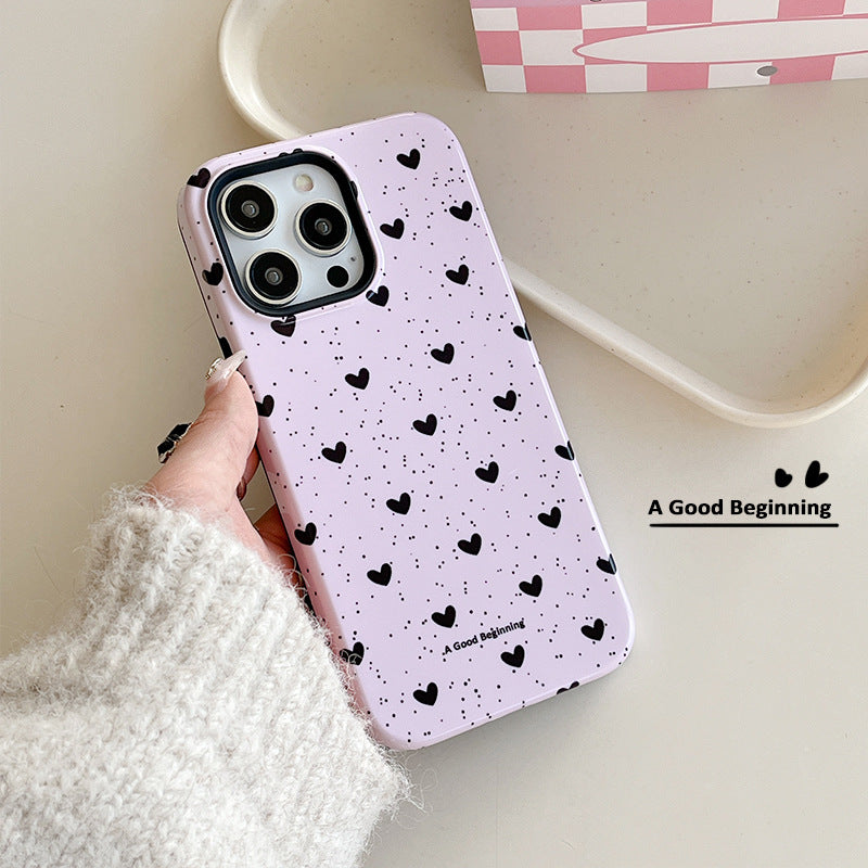 Apple 15 Pro Film 2-in-1 Line Butterfly iPhone 11/12 Crayon Flower Case