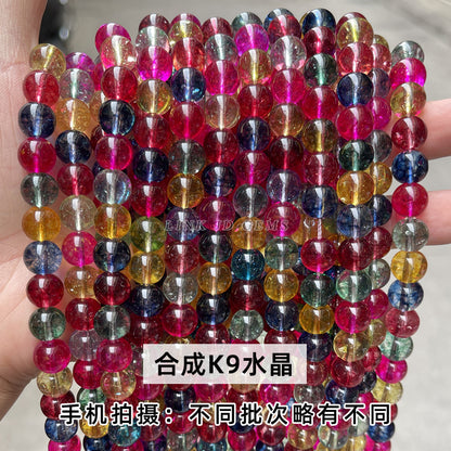 Glass beads loose beads DIY colored glass beads 4-14mm