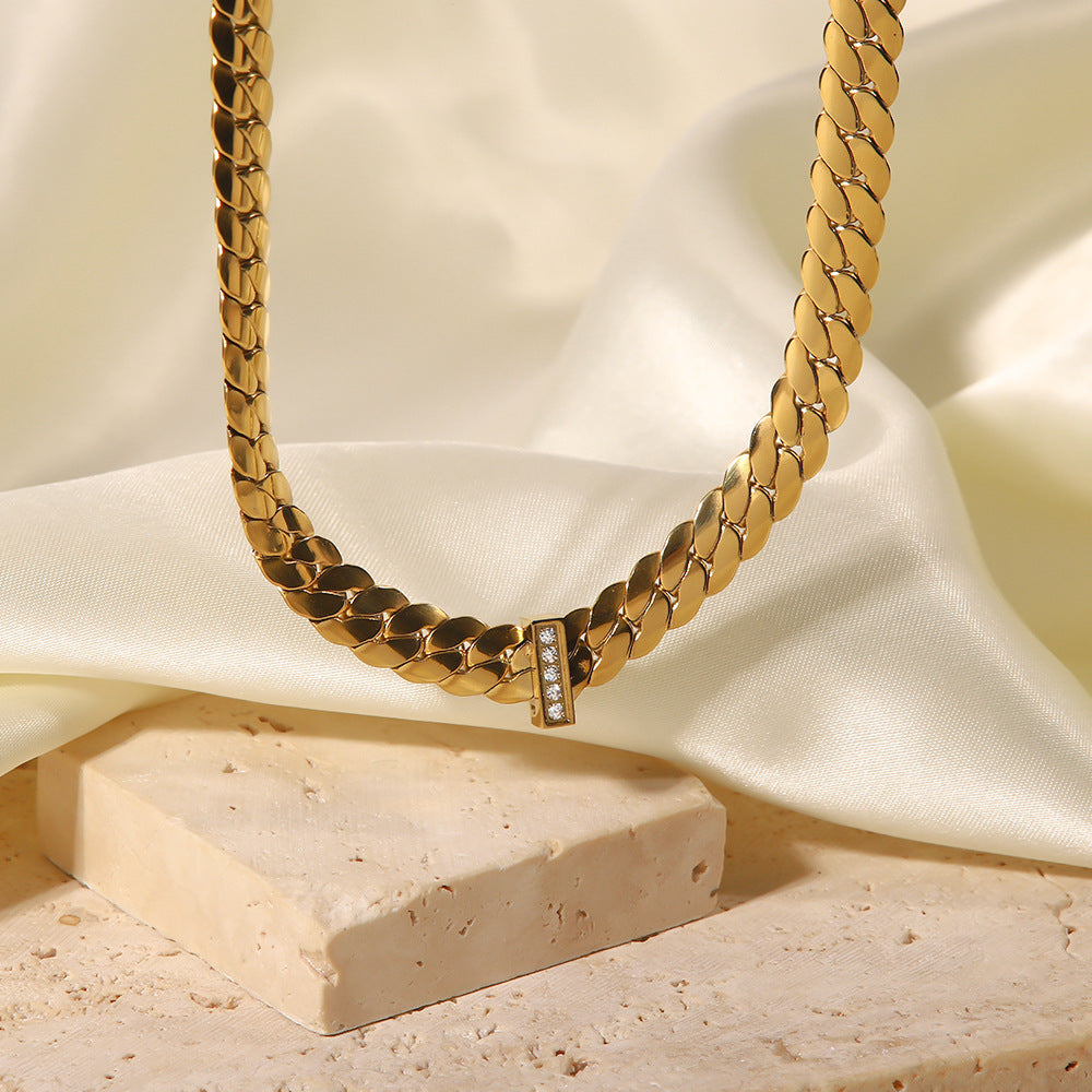 Personalized hip-hop simple clavicle necklace