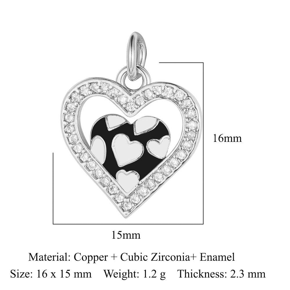 Love Lock Cross Heartbeat Crown Pendant Accessories