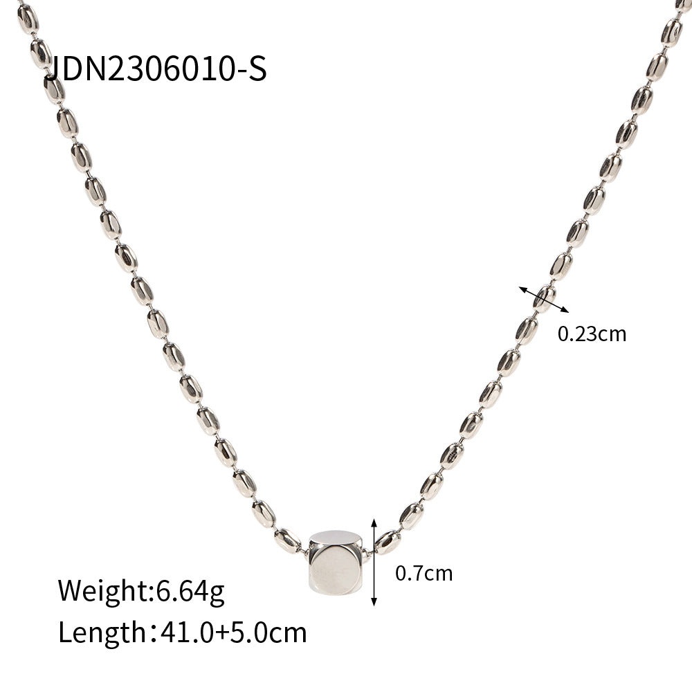 Square Titanium Steel Necklace