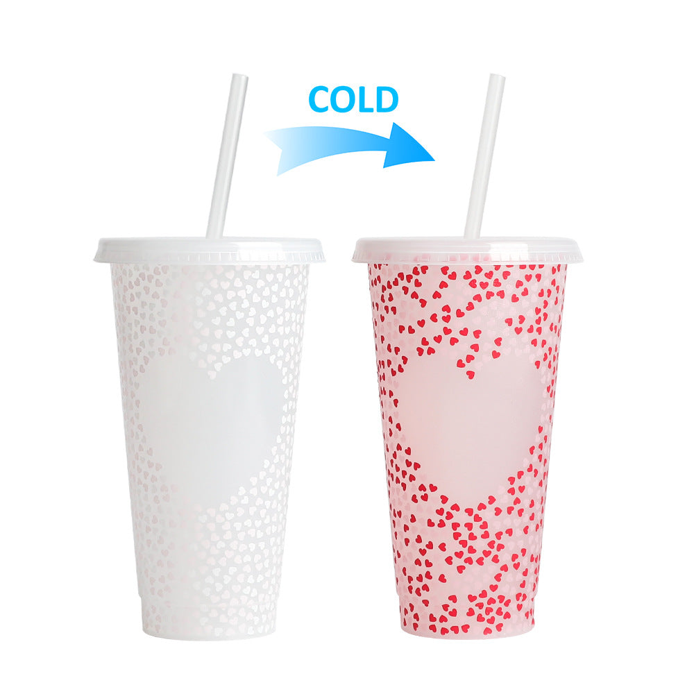 710Ml temperature-sensitive plastic color-changing cup