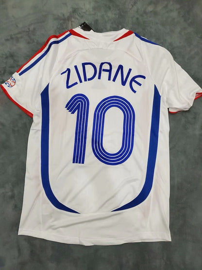 Camiseta retro de manga corta de Zidane Henry de Mbappé de Francia 82-06 