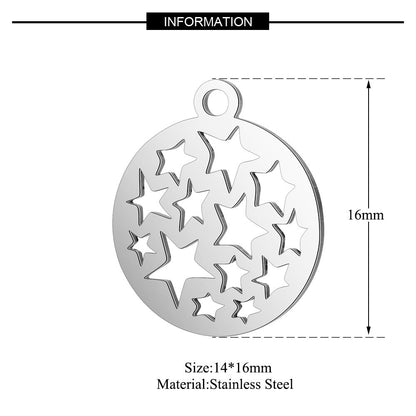 10 pcs/heart-packed sun yoga star moon pendant