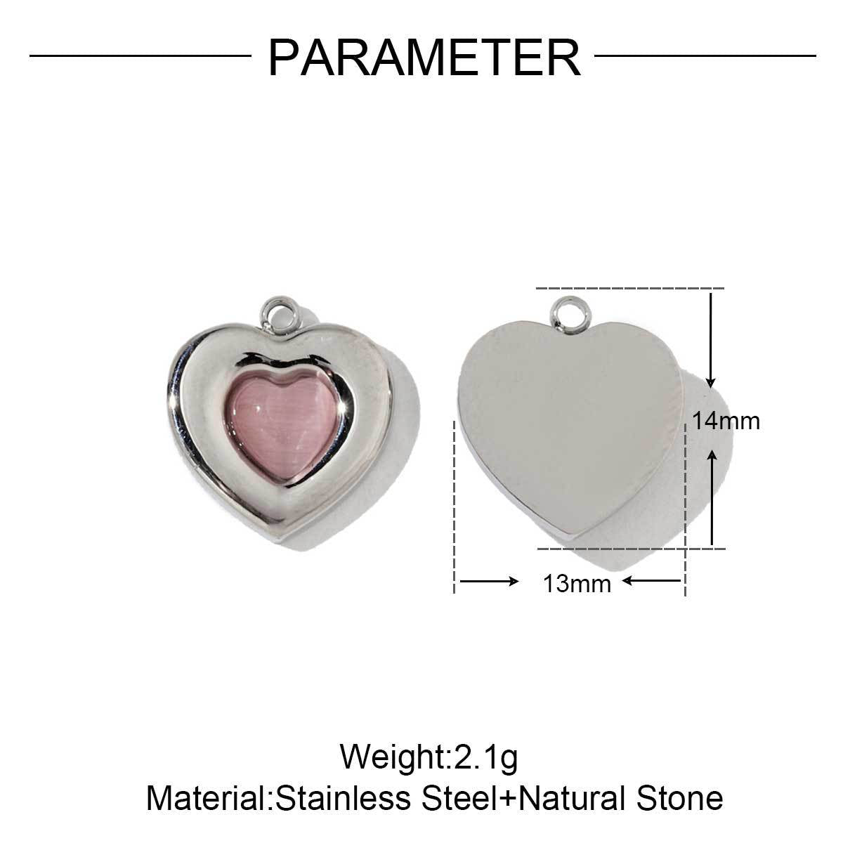 Irregular love titanium steel pendant