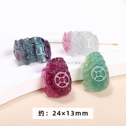 Color fluorite paper pattern barrel bead crystal engraving accessories