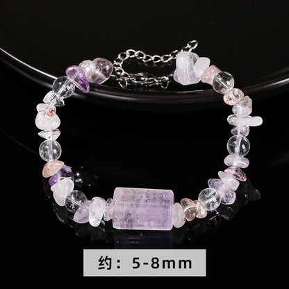 Natural Super Seven Crystal Gravel Bracelet